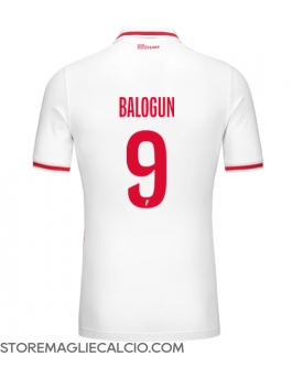 AS Monaco Folarin Balogun #9 Maglia Gara Casa Repliche 2024-25 Maniche Corte